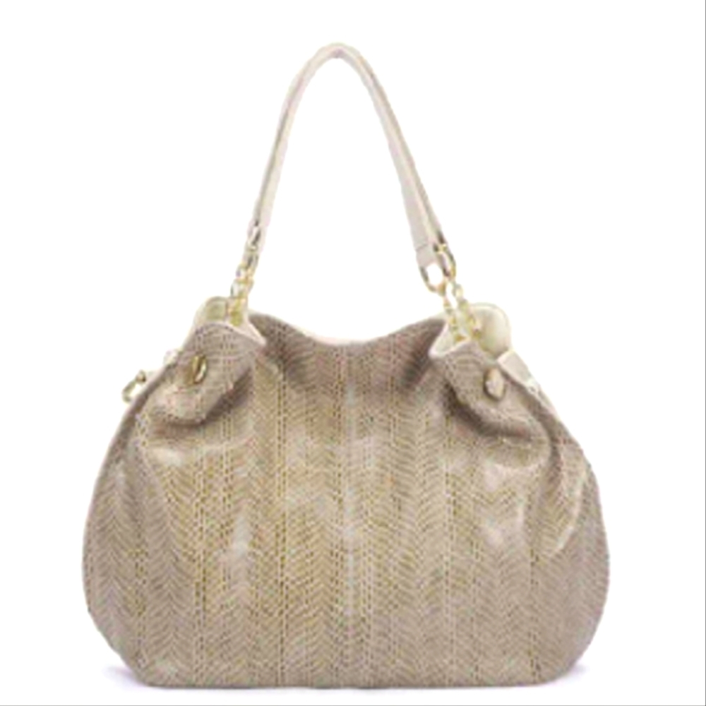 Cream color large handbag